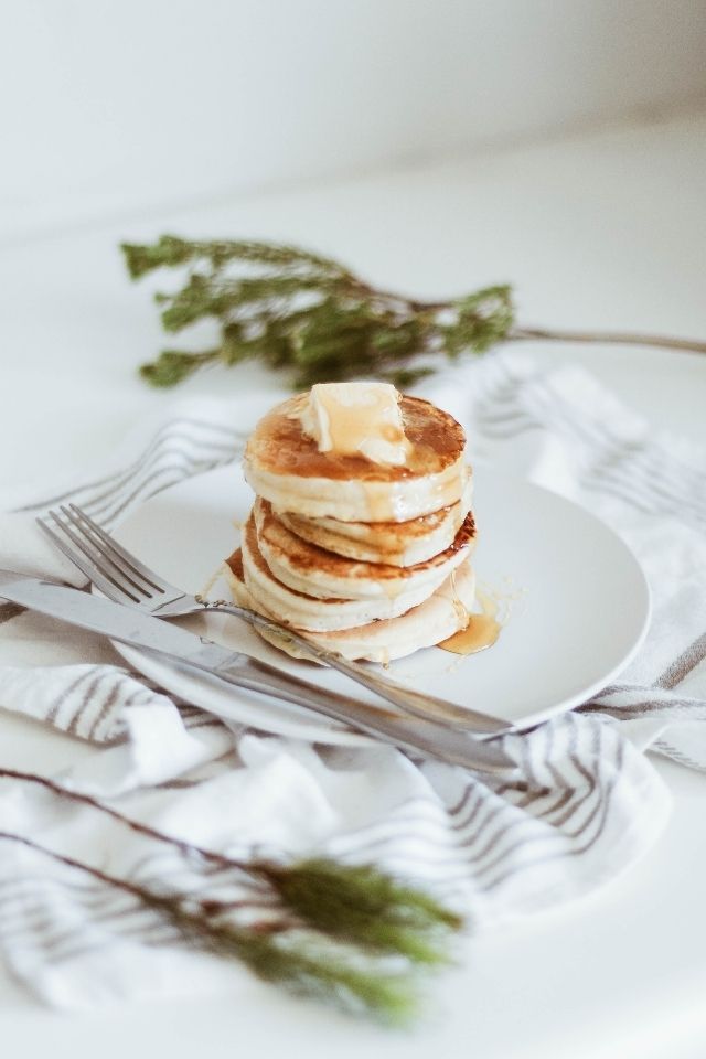 Breakfast pancakes on Christmas holiday tradition